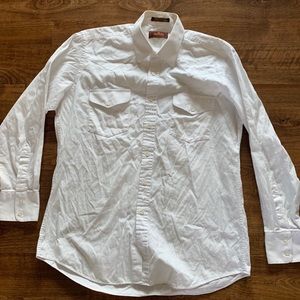 Cimarron city men’s western fit white shirt size M